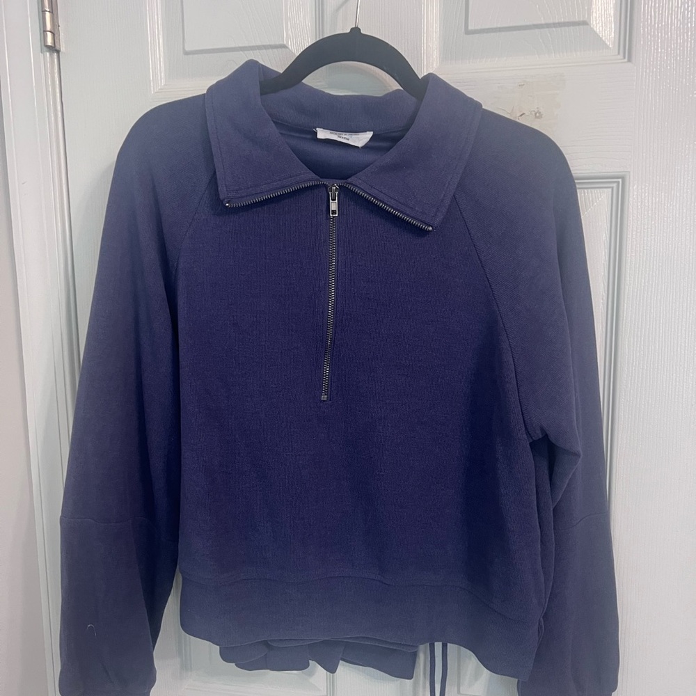 Double Zero Navy Half-Zip Sweater/Pants, SET, Size M